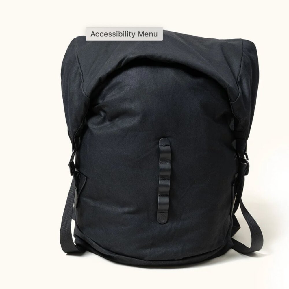 Tanner Goods Lite Pack, Onyx Black, Waxed Canvas and Leather Backpack